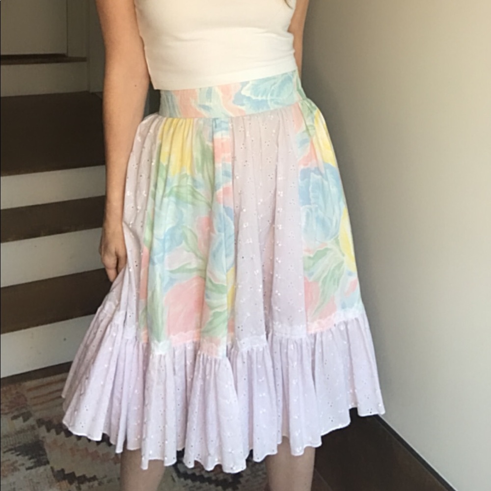 SOLD Vintage 80s square dancing circle skirt - Picture 2 of 5